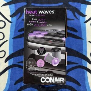 Heat Waves Hair Rollers - Black and Purple